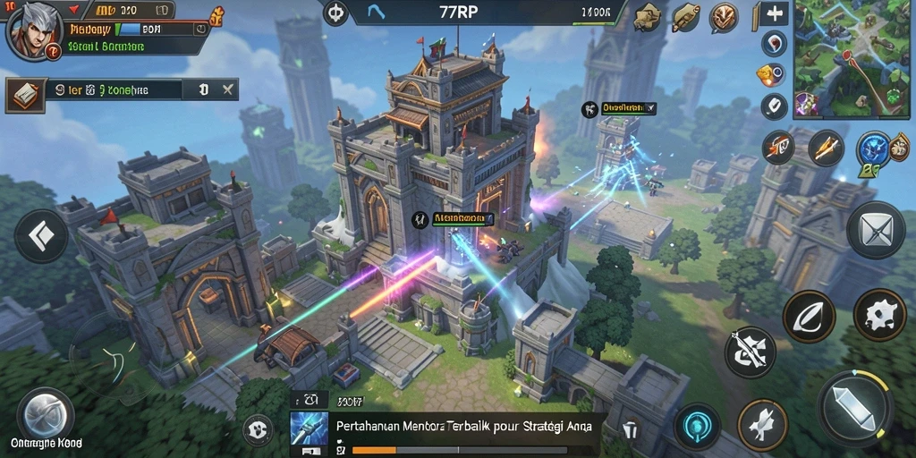 Gameplay menegangkan di 77RP dengan strategi menara.