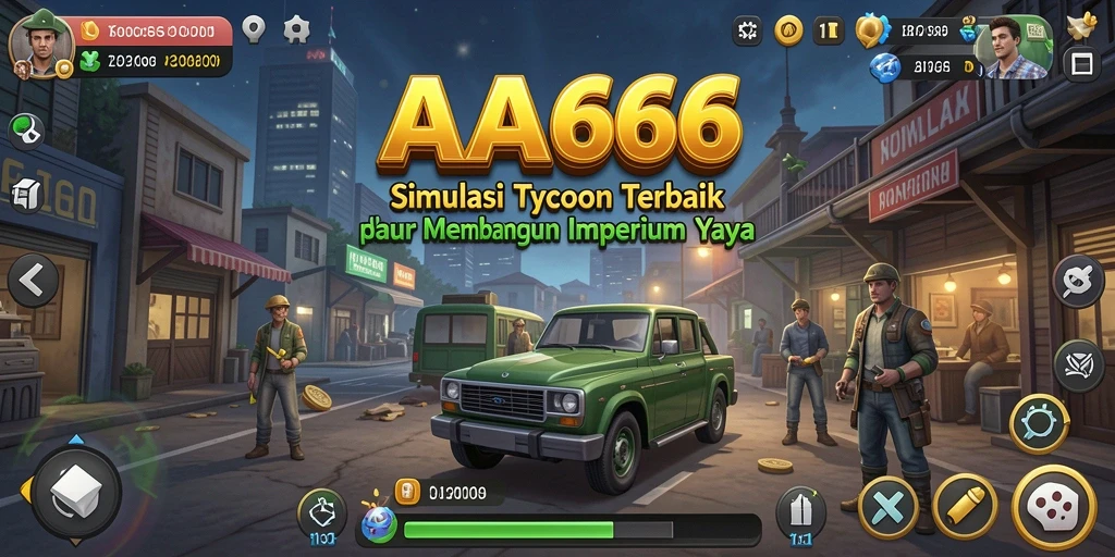 Screenshot gameplay menunjukkan keseruan membangun bisnis di AA666.