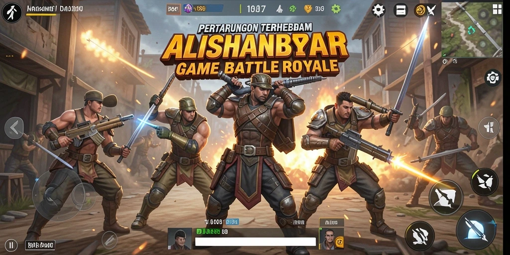Tampilan gameplay dinamis dalam ALISANRP yang penuh aksi.