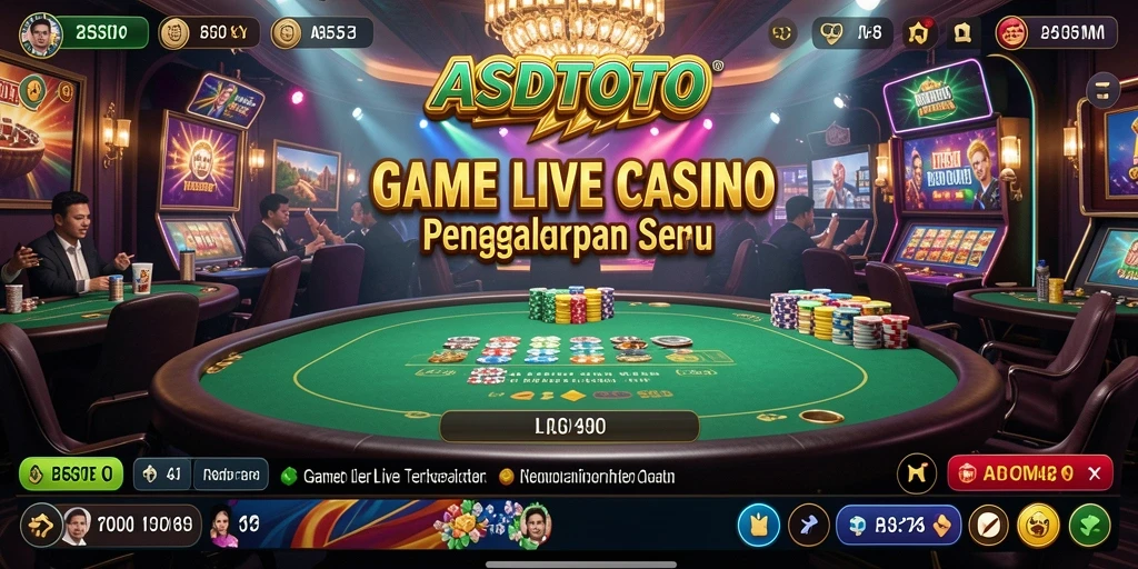 Tampilan gameplay ASDTOTO yang mendebarkan dan interaktif dari Live Casino.