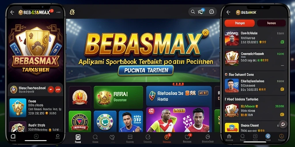 Tampilan utama BEBASMAX dengan berbagai pilihan taruhan olahraga.