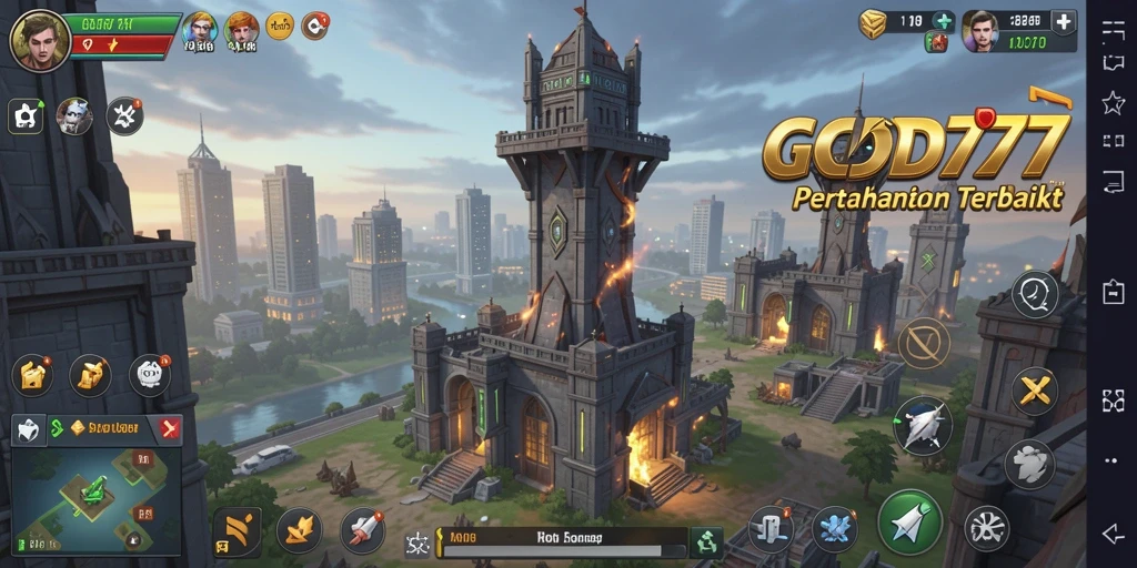 Tampilan gameplay seru dalam permainan Tower Defense GOD77.