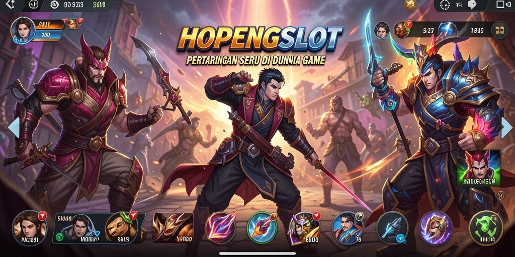 Gameplay HOPENGSLOT yang intens dan mendebarkan dalam pertarungan Fighting.