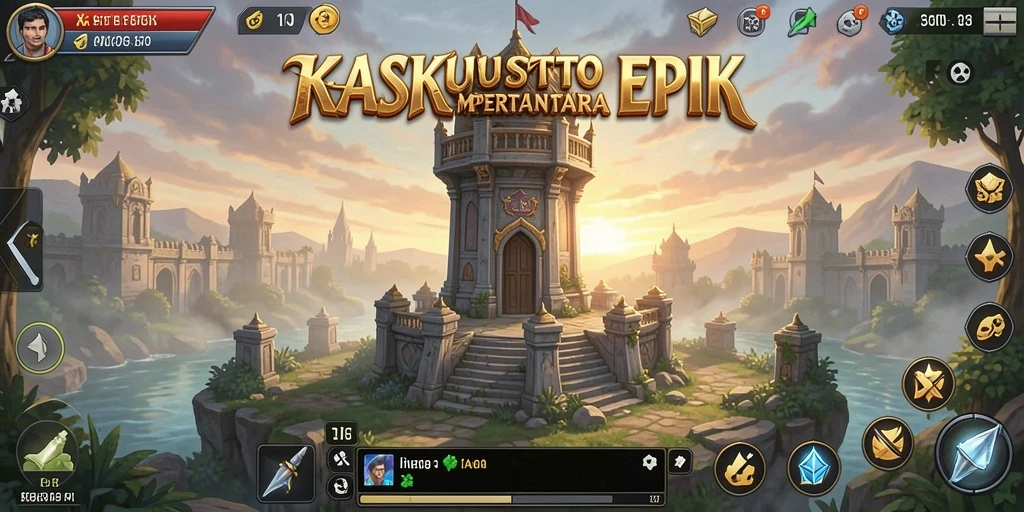 Tangkapan layar KASKUSTOTO menampilkan aksi Tower Defense yang seru.
