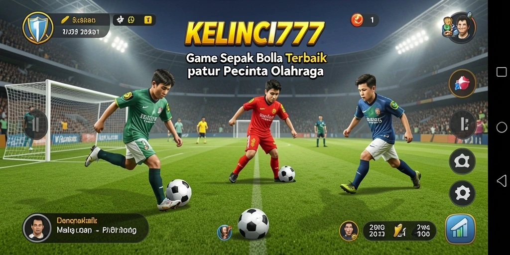 Gameplay seru dalam KELINCI777 dengan aksi sepak bola yang nyata.
