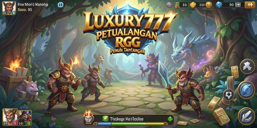 Tangkapan layar LUXURY777 menampilkan aksi seru dalam petualangan RPG.