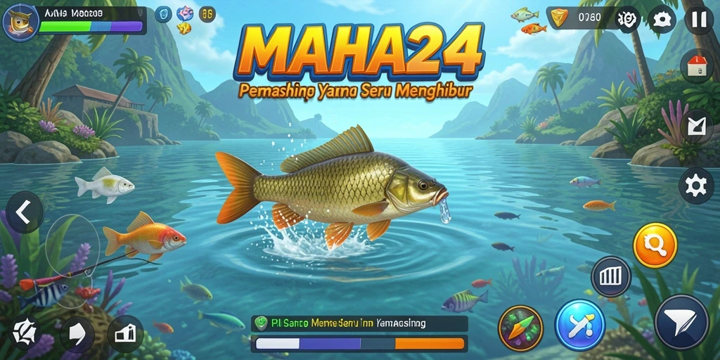 Tampilan permainan yang menakjubkan dalam MAHA24 saat memancing.
