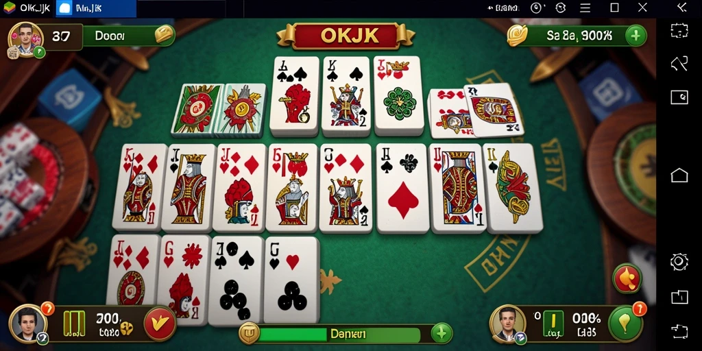 Tampilan gameplay seru dalam aplikasi OKJK yang menyenangkan.