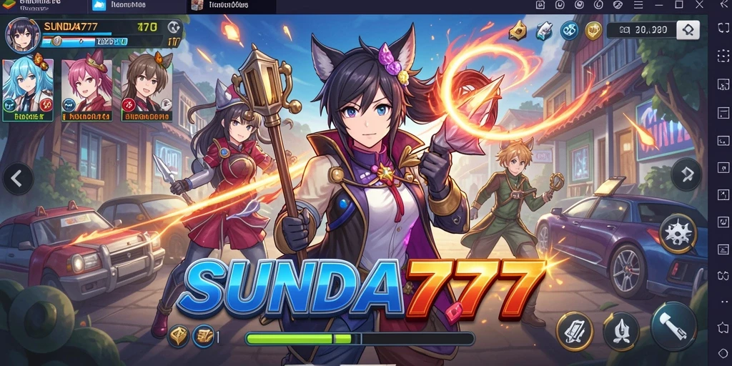 Tampilan gameplay SUNDA777 yang memukau dan karakter Anime yang menarik.